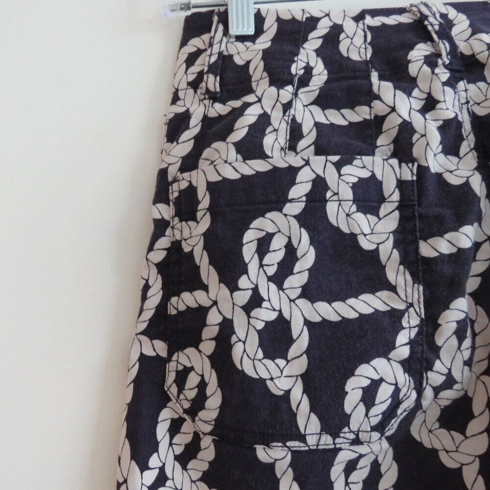 ANTHROPOLOGIE MAEVE The Colette Nautical Rope Wide Leg Cropped Linen Blend Pants - Picture 15 of 16
